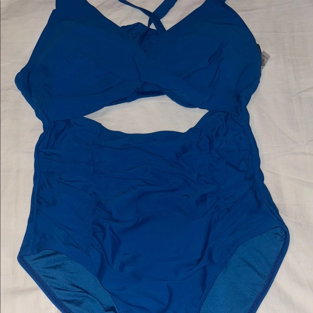Blue Women's One Piece Swimsuit